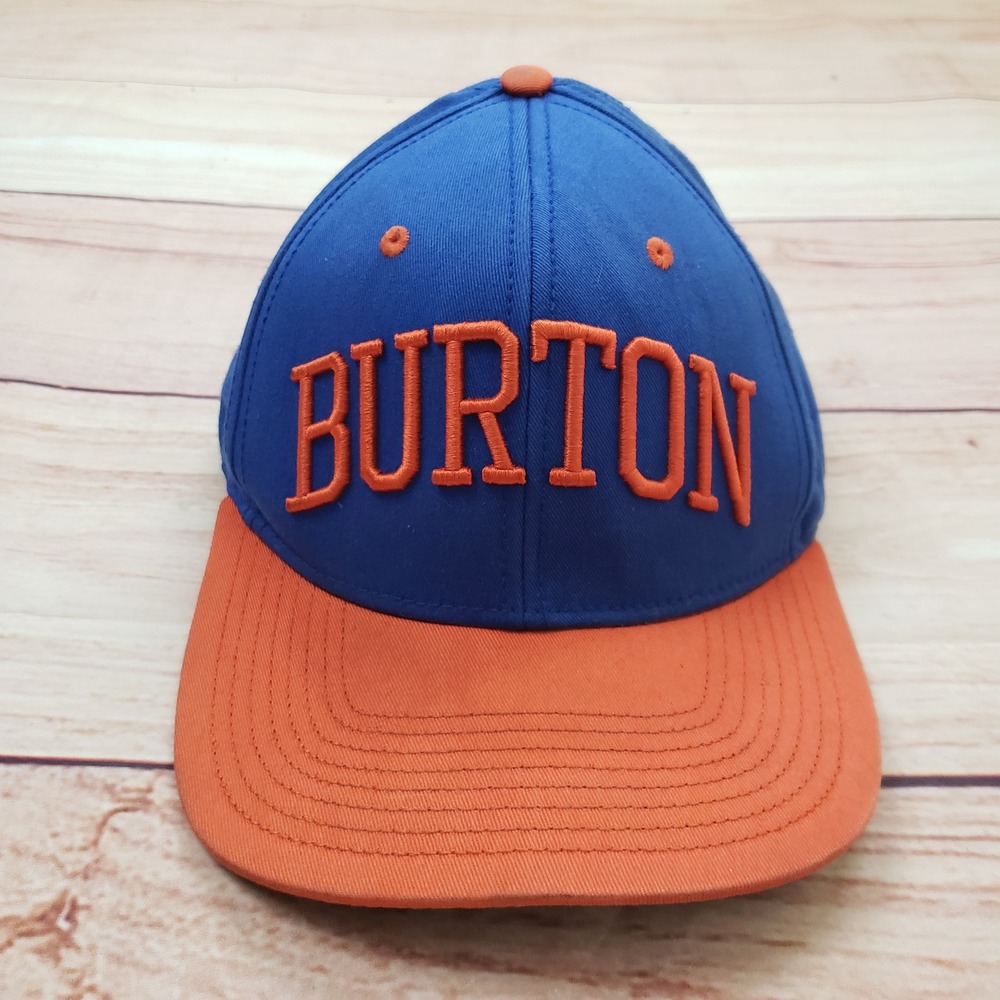 Burton Beer League Hat Cap Mens Starter Snapback Blue Orange‎ Flat Brim OSFA